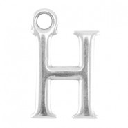 DQ Metall Anhänger Buchstabe H Antik Silber